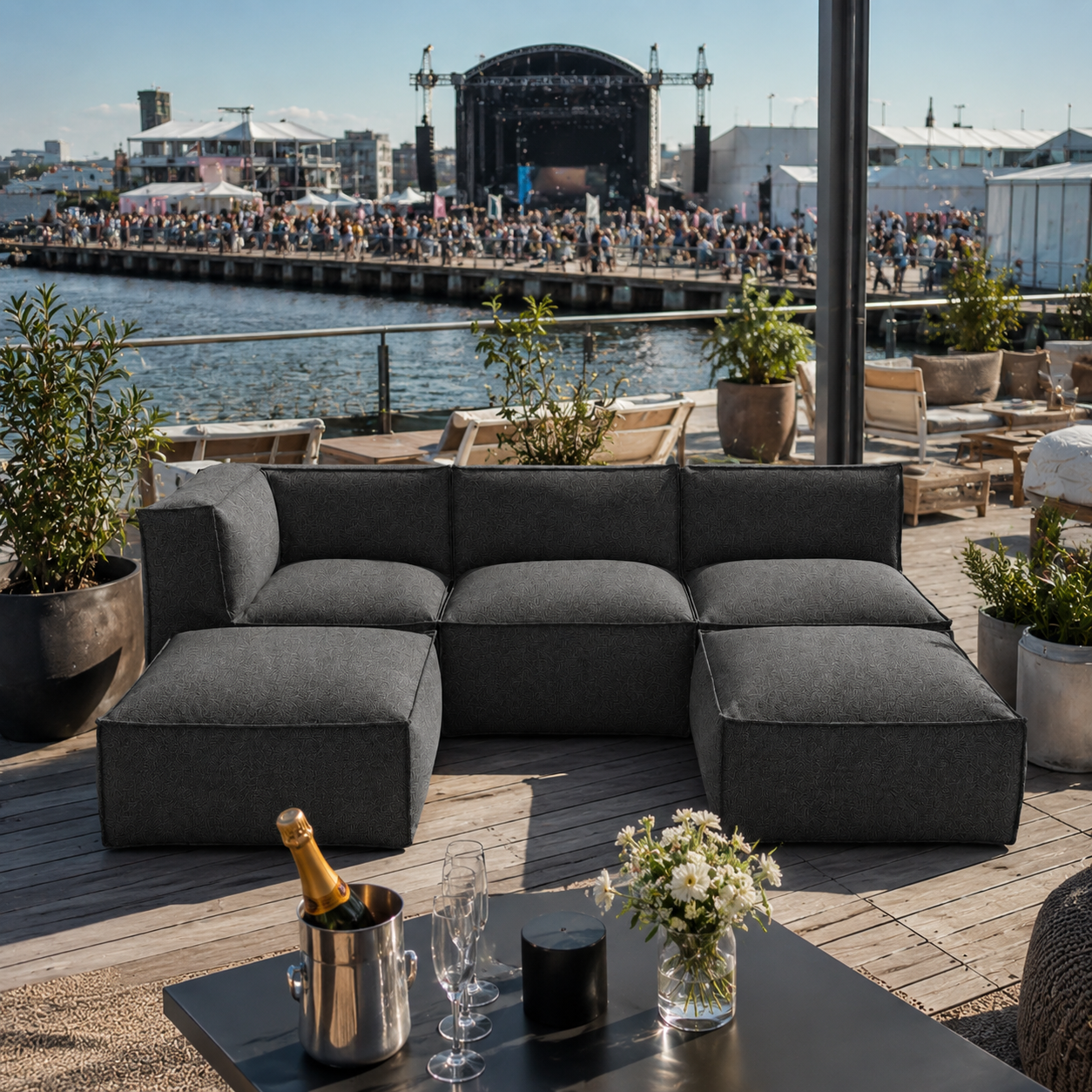 Cozy Lounge Family | Mørk grå