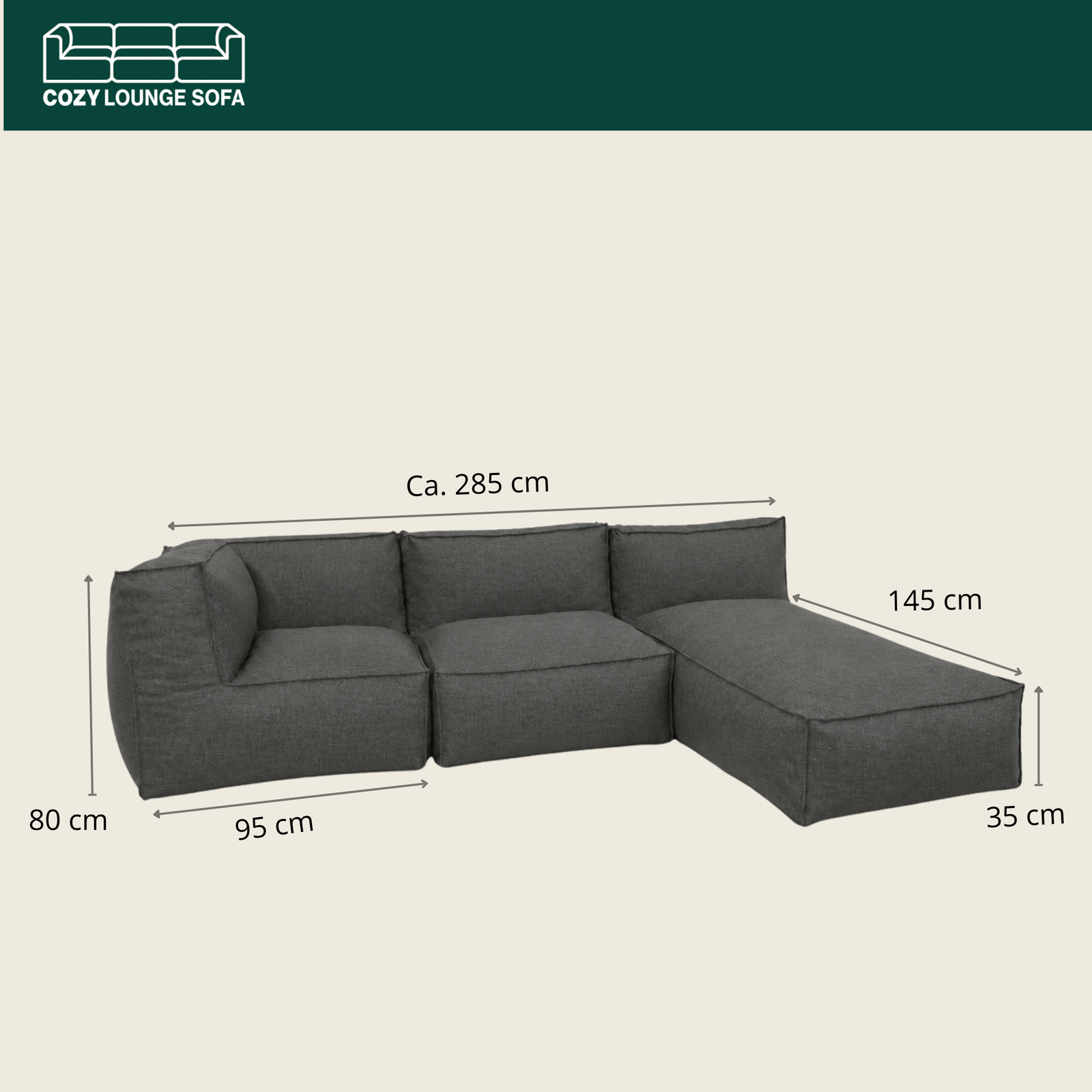 Cozy Lounge Harmony | Mørk grå
