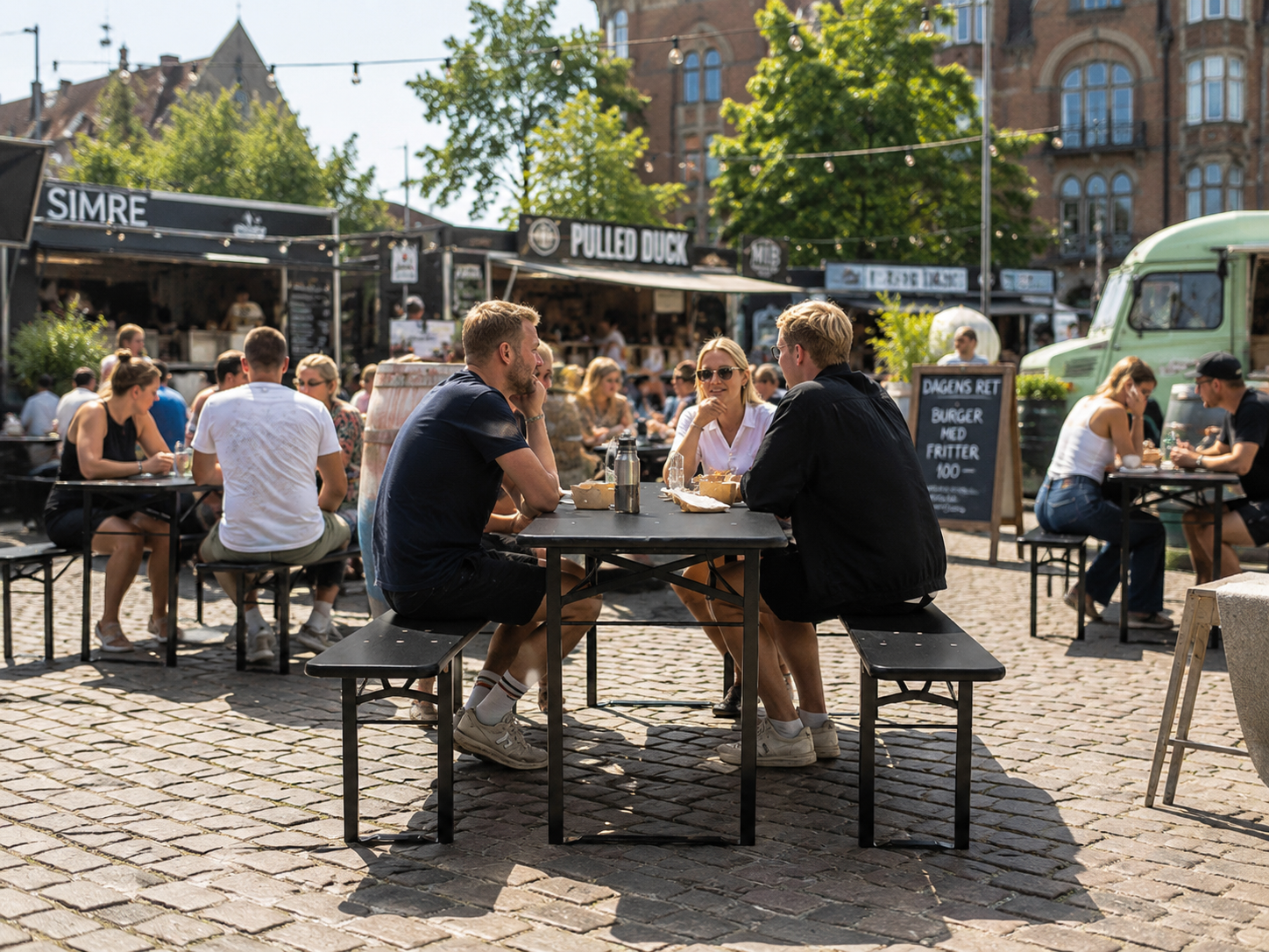 Brau Bord/bænk sæt 220x67 cm