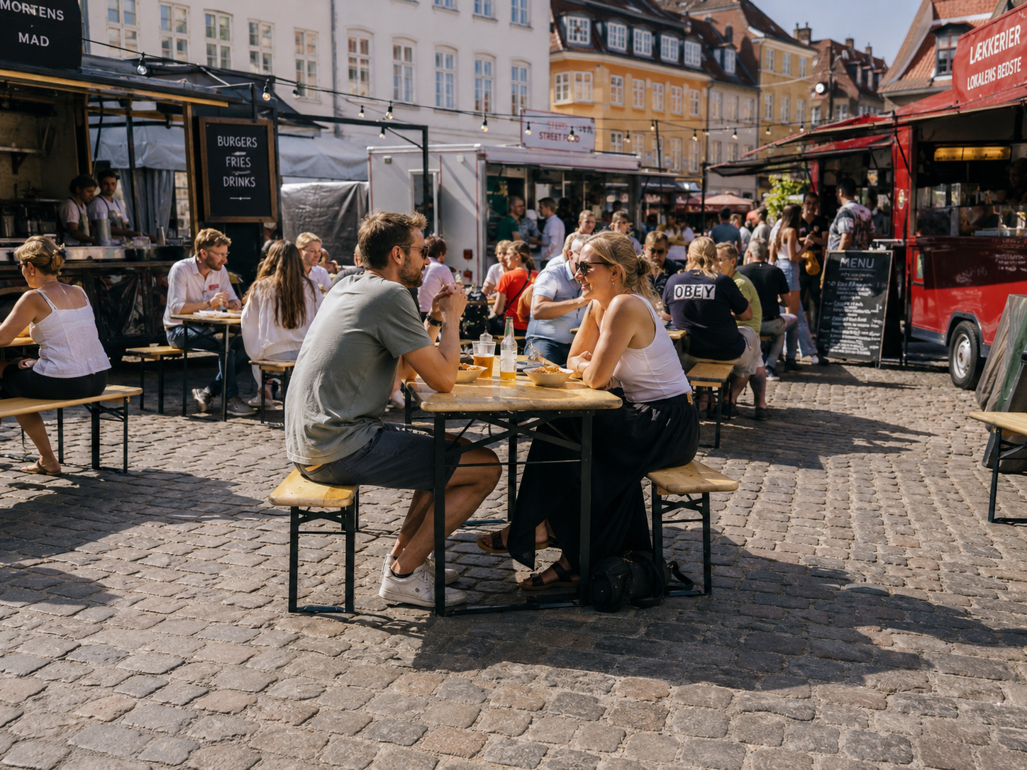 Brau Bord/bænk sæt 220x67 cm