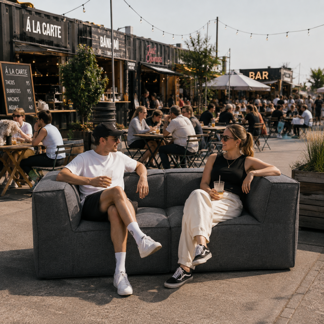 Cozy Lounge Twin | Mørk grå