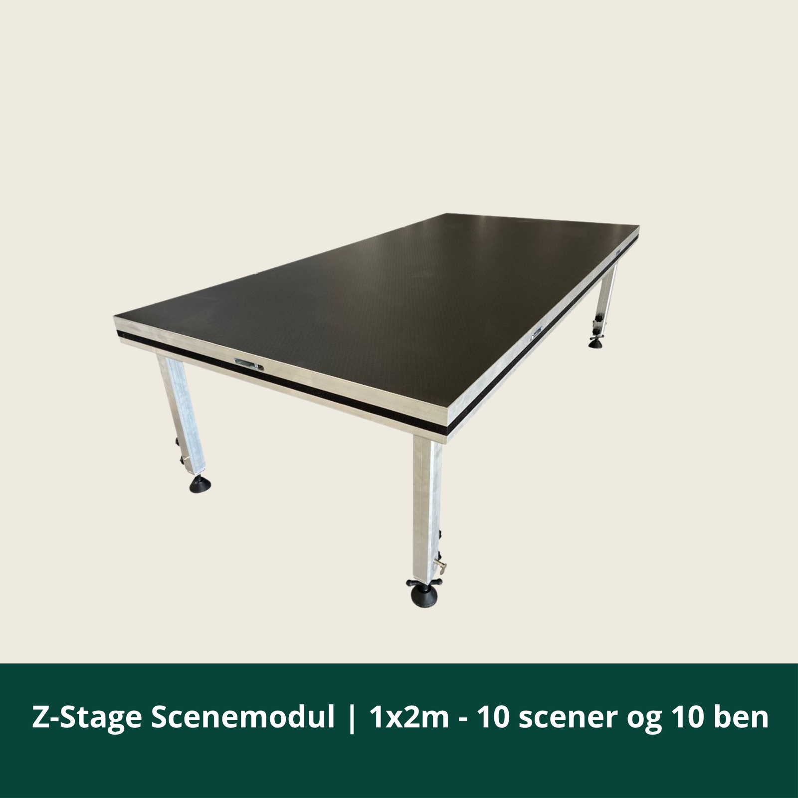 Z-Stage Scenemodul | 1x2m - 10 scener og 10 ben
