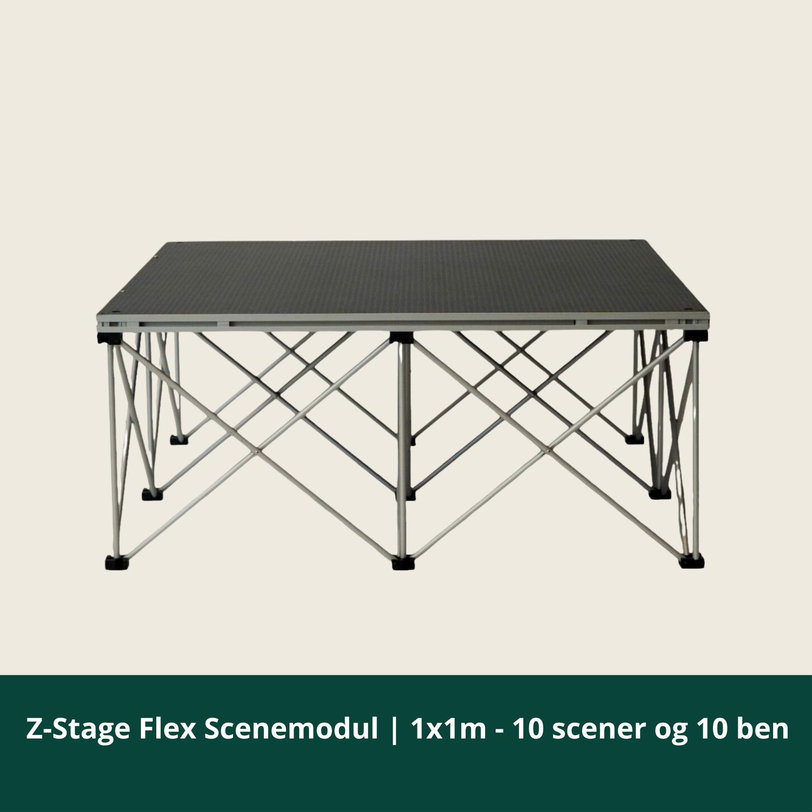 Z-Stage Flex Scenemodul | 1x1m - 10 scener og 10 ben