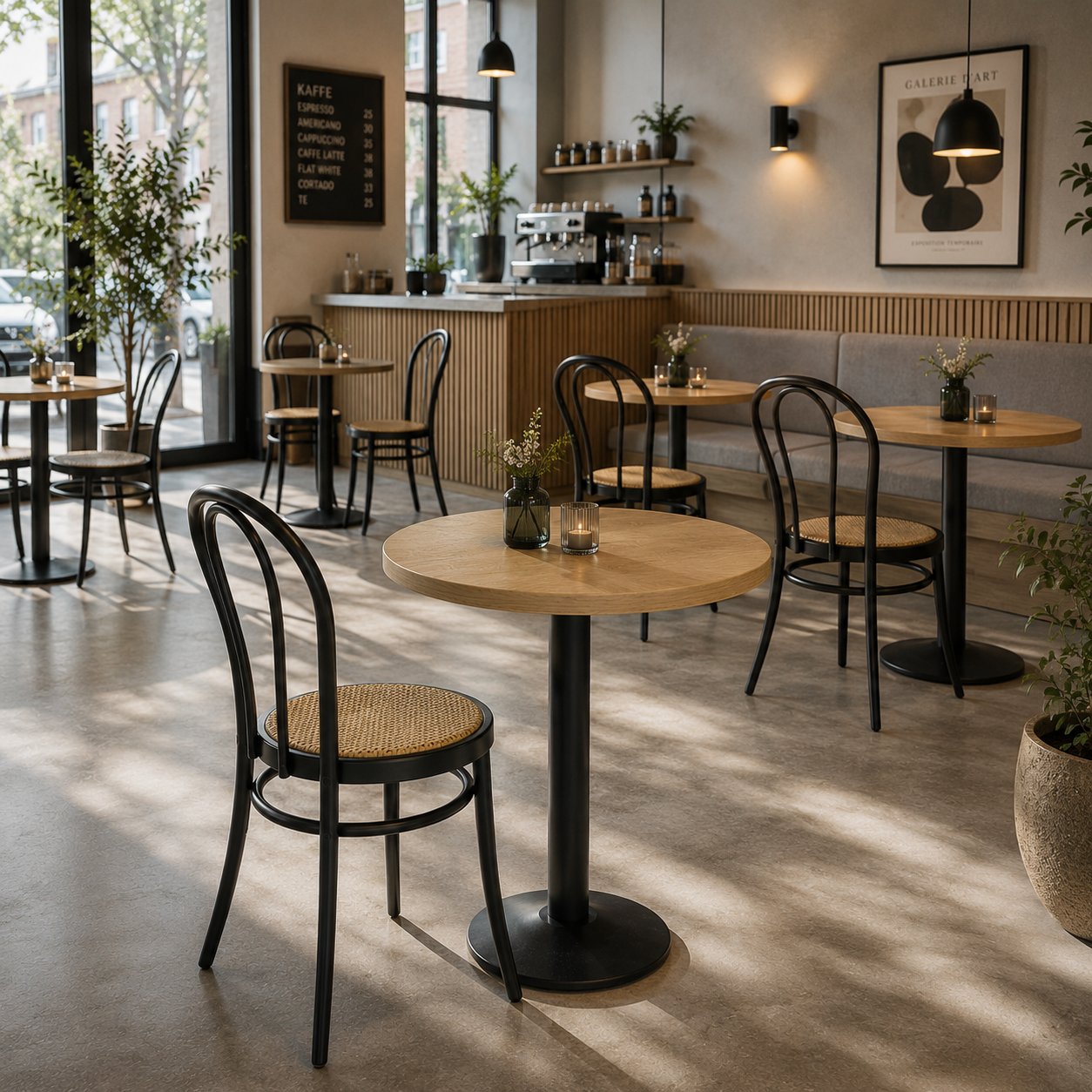 Cognac Oak bordplade rund Lamidur