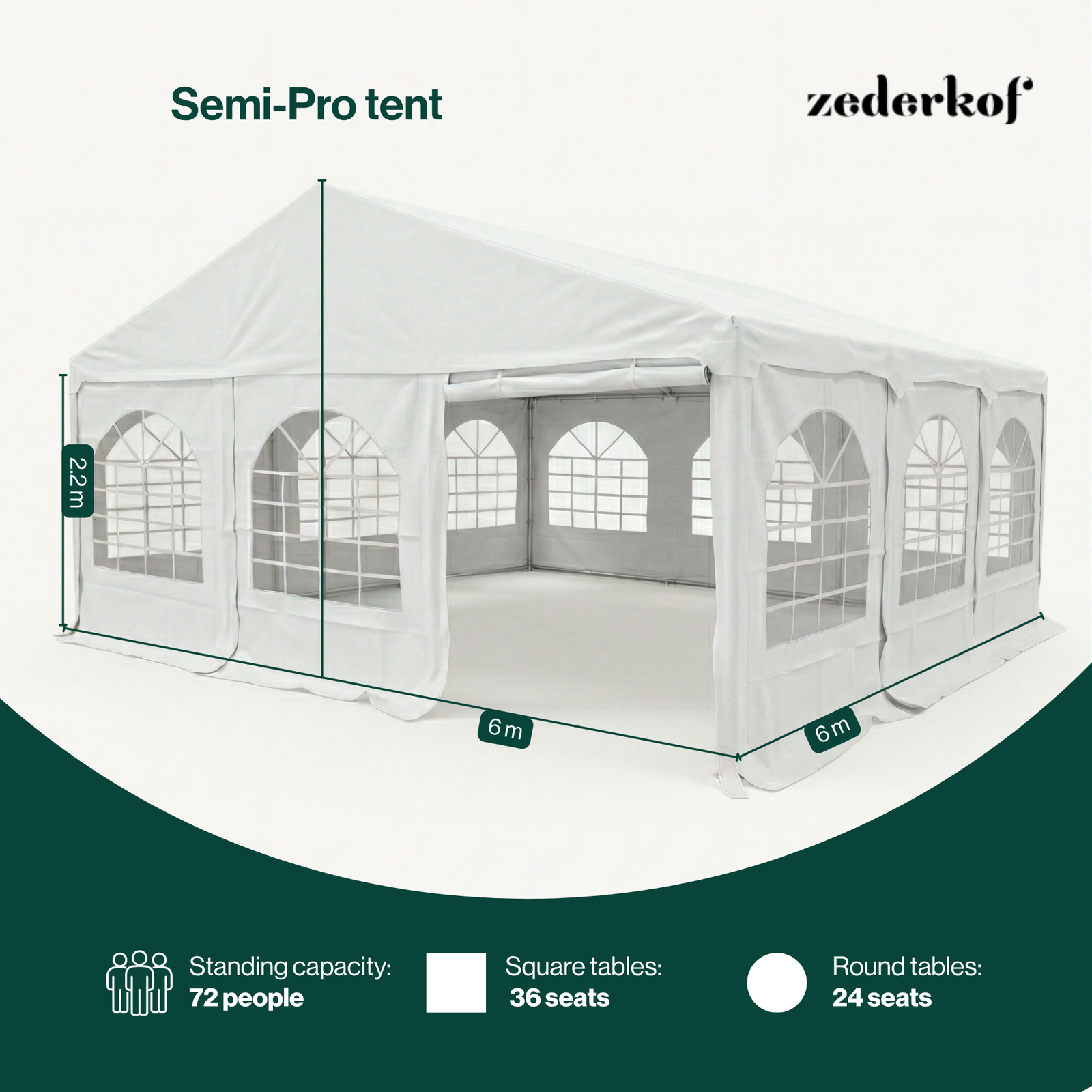 Tent for Events Komplet 6x6m