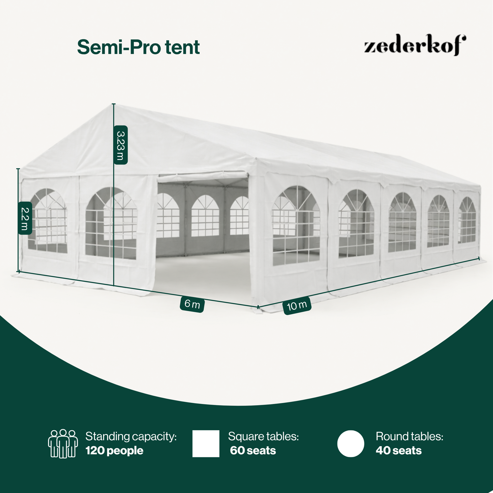 Tent for Events Komplet 6x10m