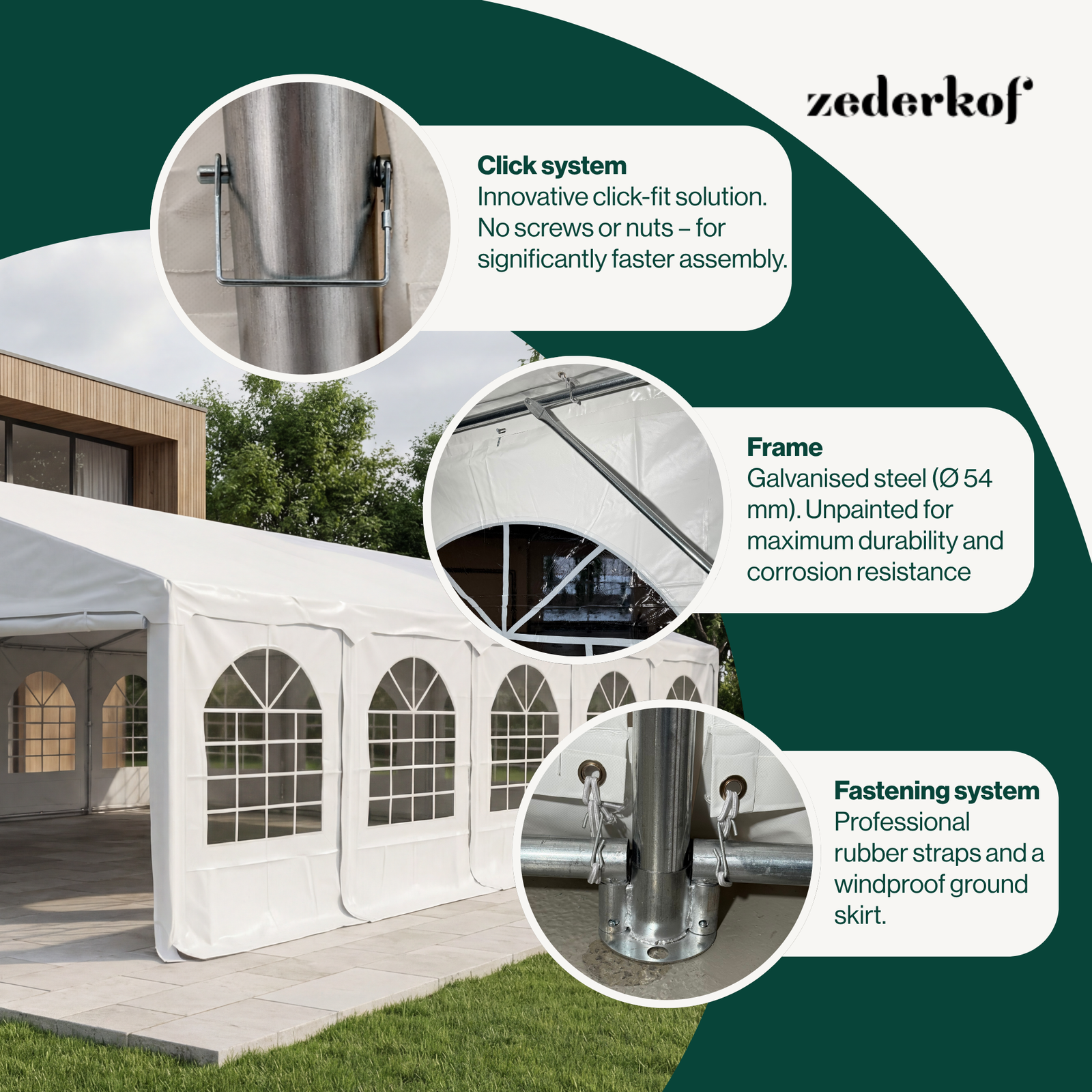 Tent for Events Komplet 6x10m
