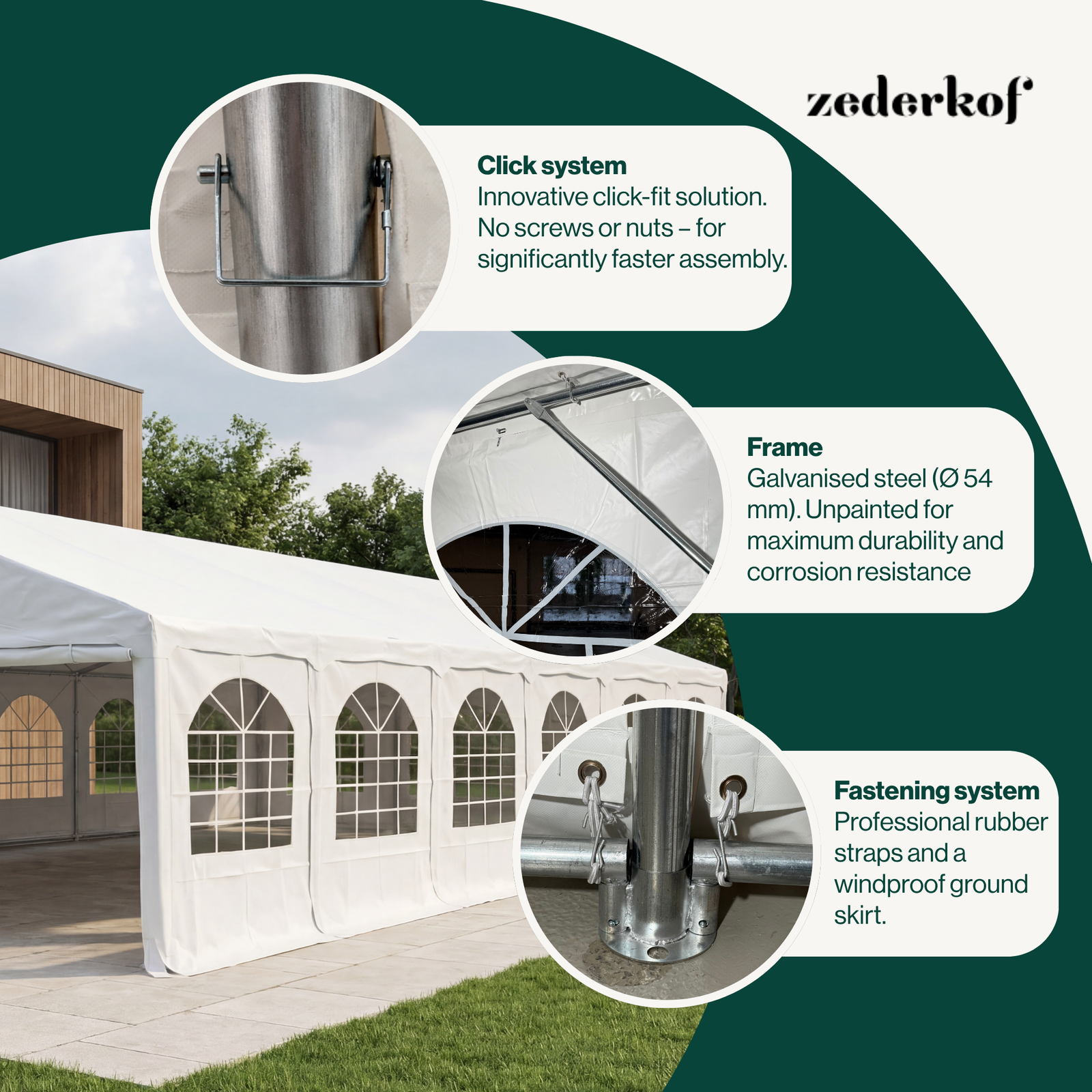 Tent for Events Komplet 6x12m